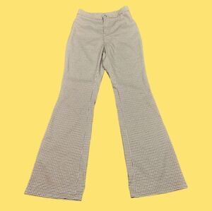 Stylish Houndstooth Flare Pants